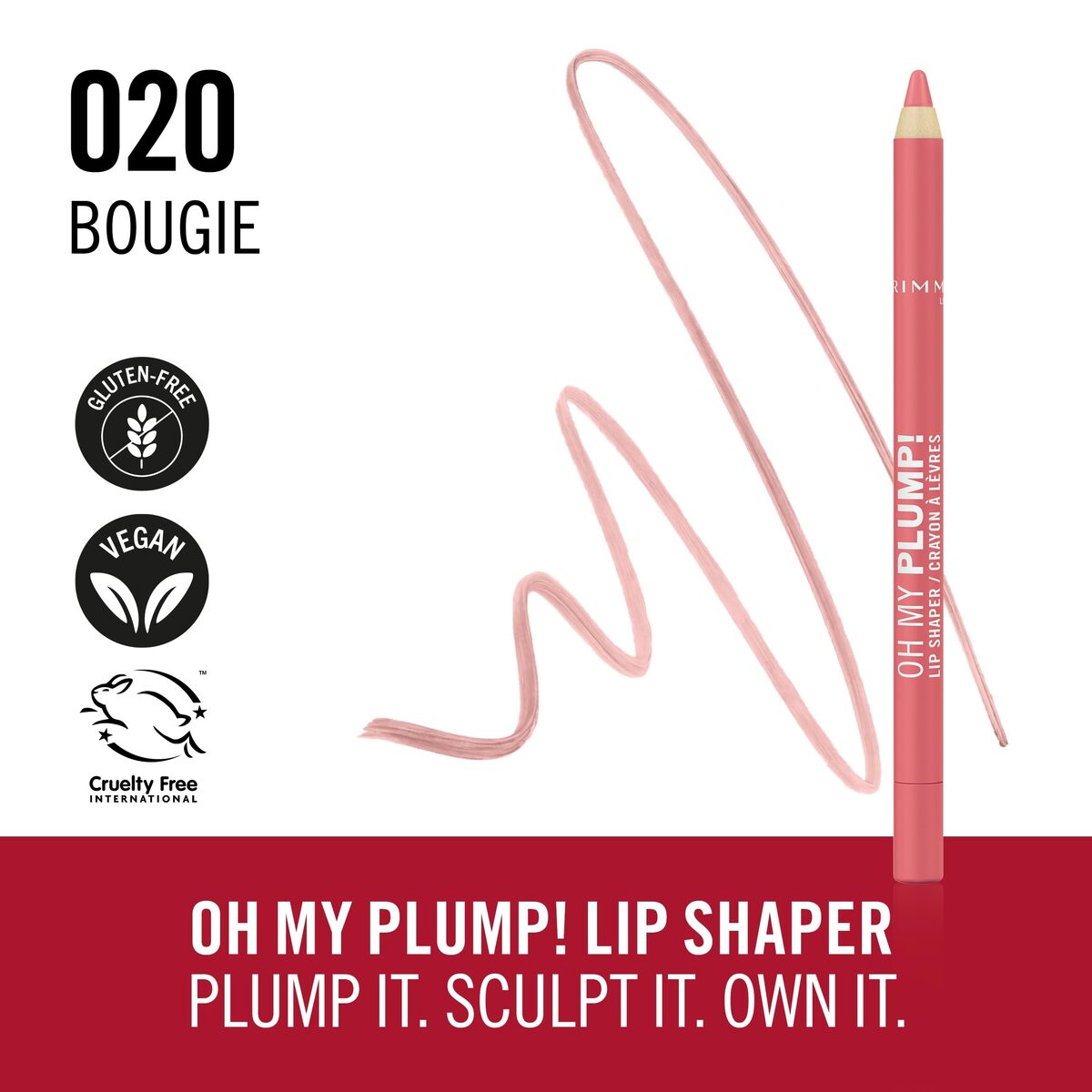 Lipstick Rimmel London OH MY PLUMP! 1,2 g 1.2 g makeup packaging