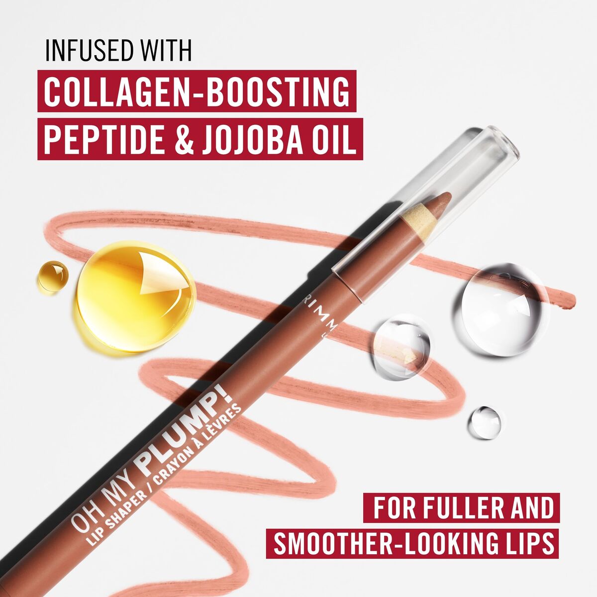 Lipstick Rimmel London OH MY PLUMP! 1,2 g 1.2 g makeup packaging