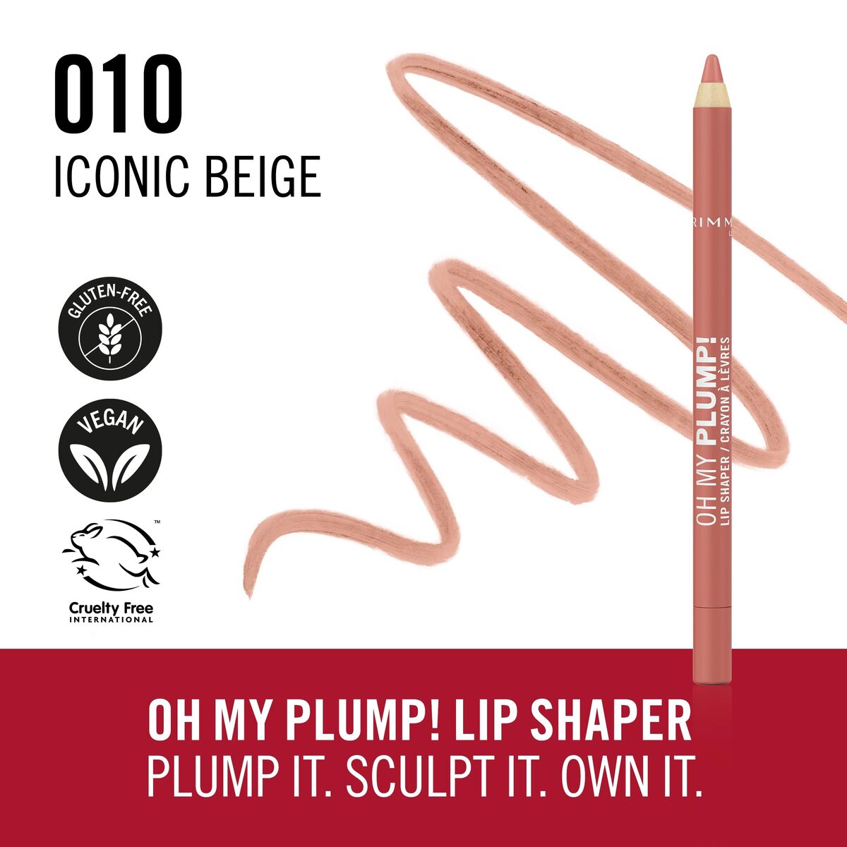 Lipstick Rimmel London OH MY PLUMP! 1,2 g 1.2 g makeup packaging