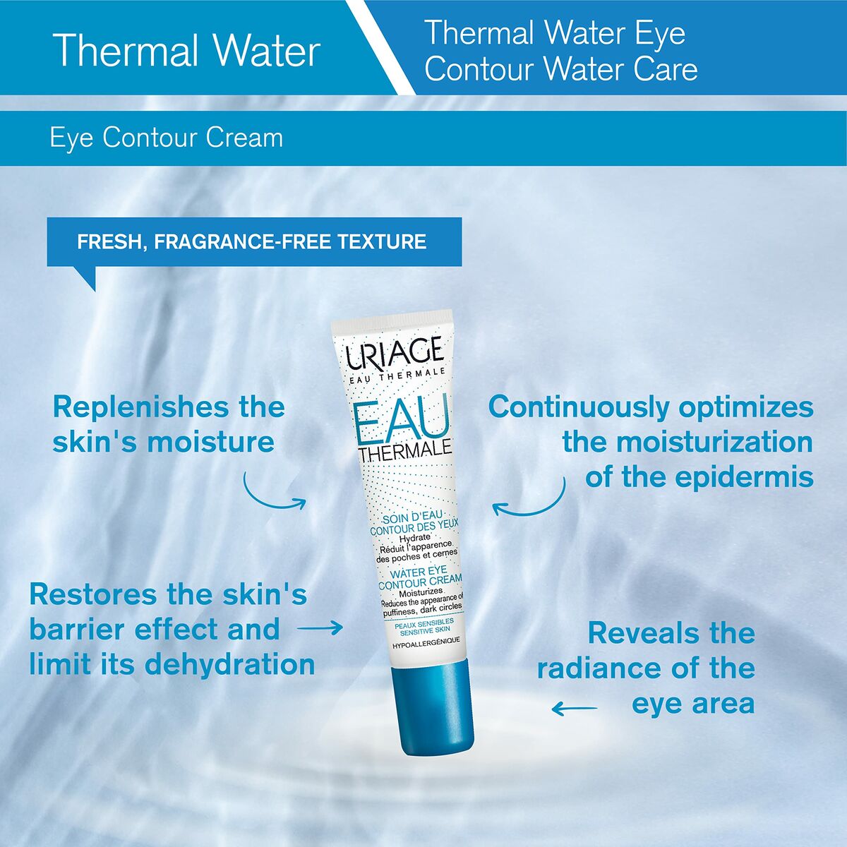Facial Cream Uriage Eau Thermale 15 ml for Women skincare packaging