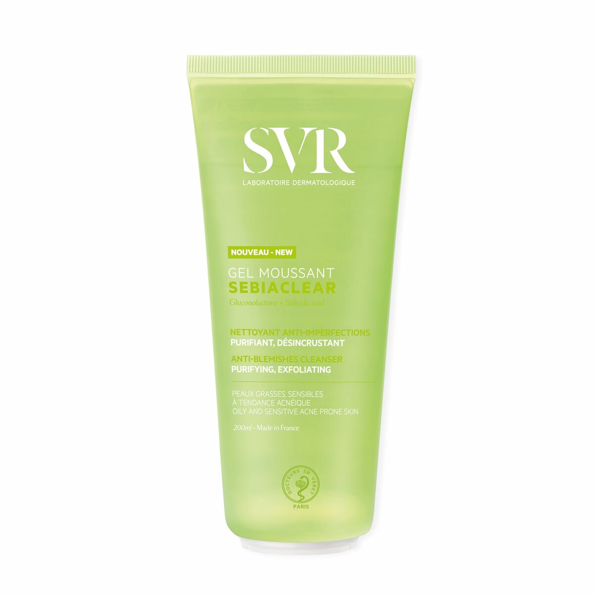 Facial Cleansing Gel SVR Sebiaclear 200 ml for Women skincare packaging