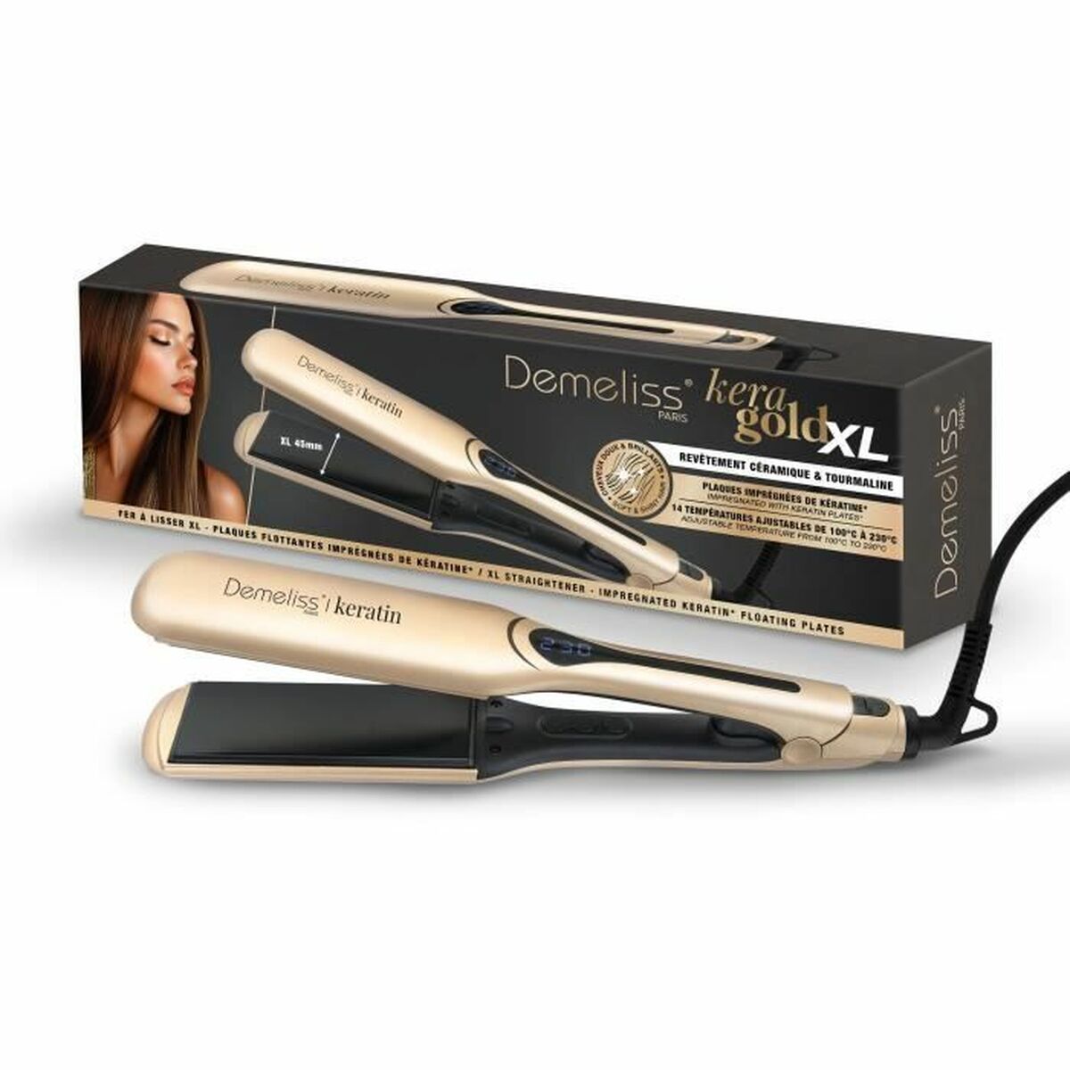 Curling Tongs Saint-Algue Demeliss Kera Gold XL product packaging