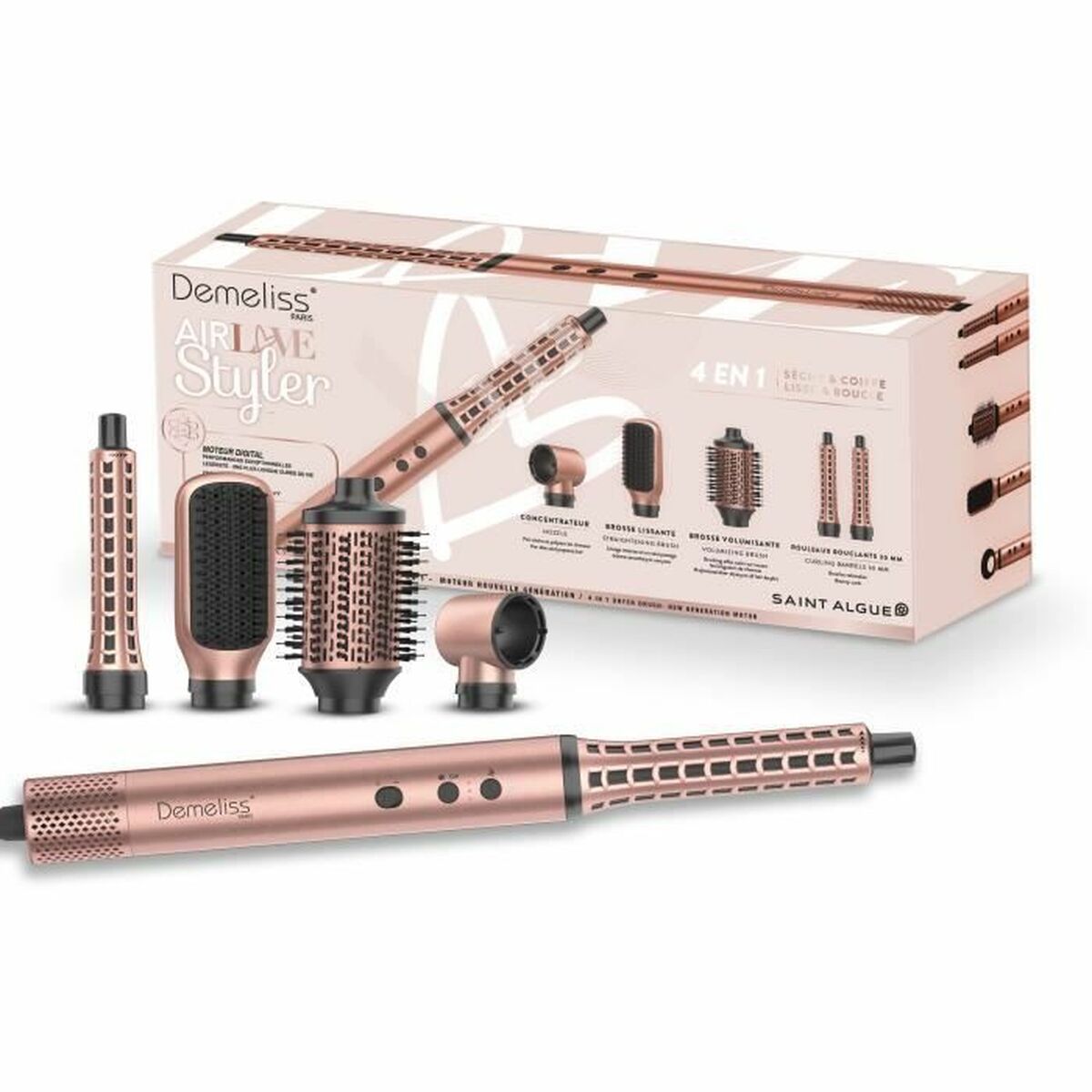 Curling Tongs Demeliss AirLove Styler product packaging