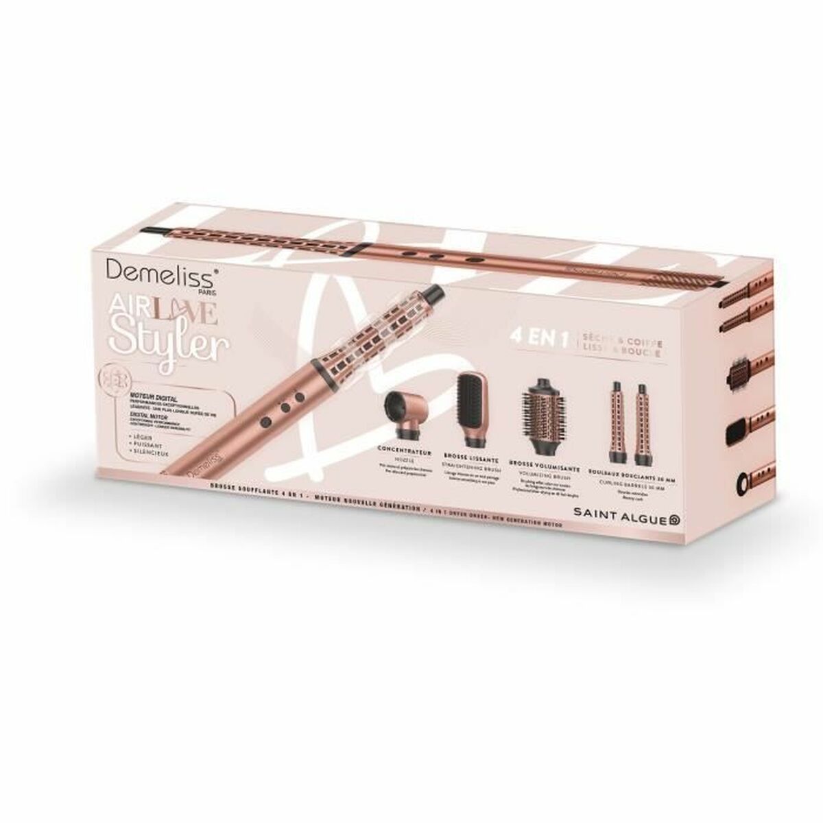 Curling Tongs Demeliss AirLove Styler product packaging