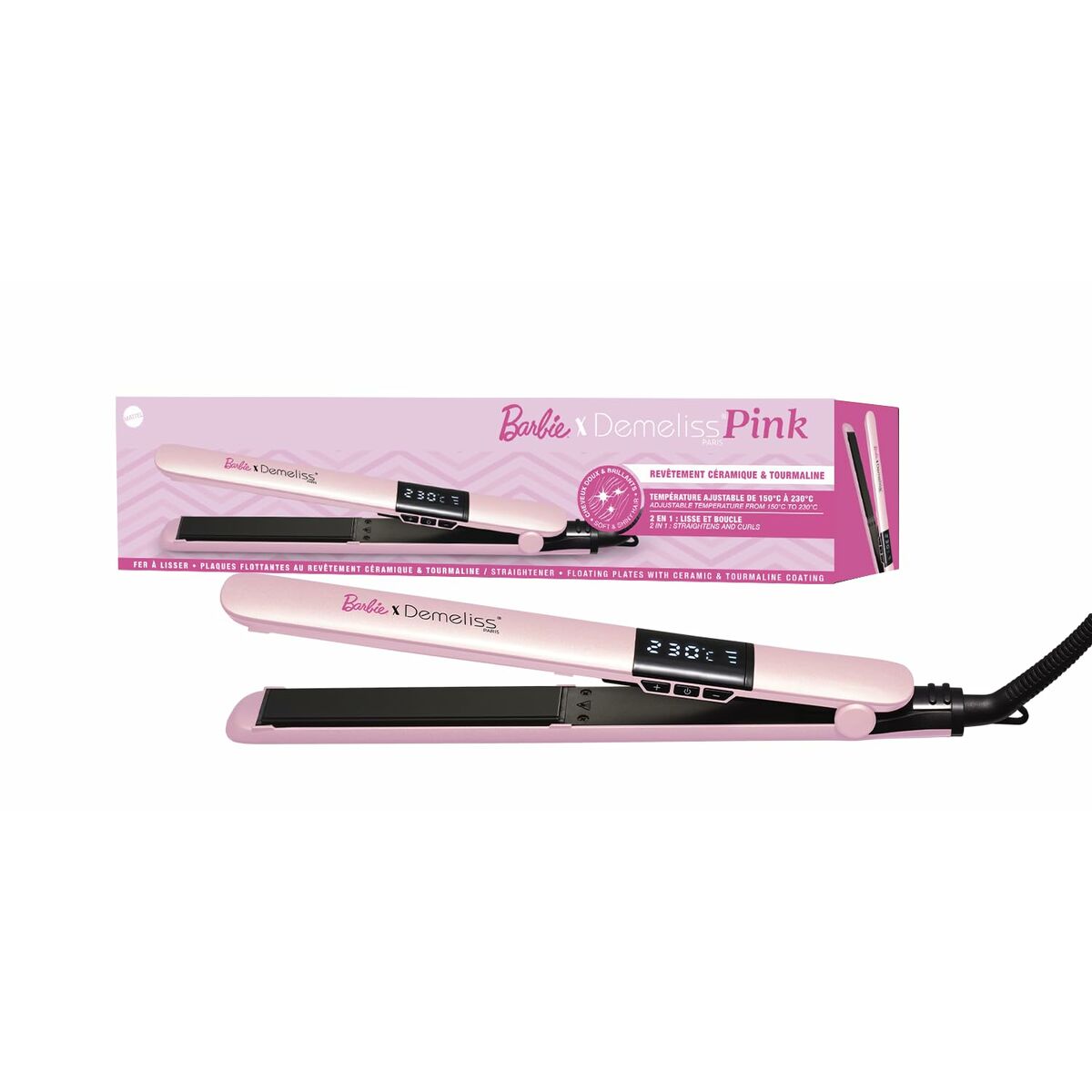 Hair Straightener Demeliss Pink product packaging