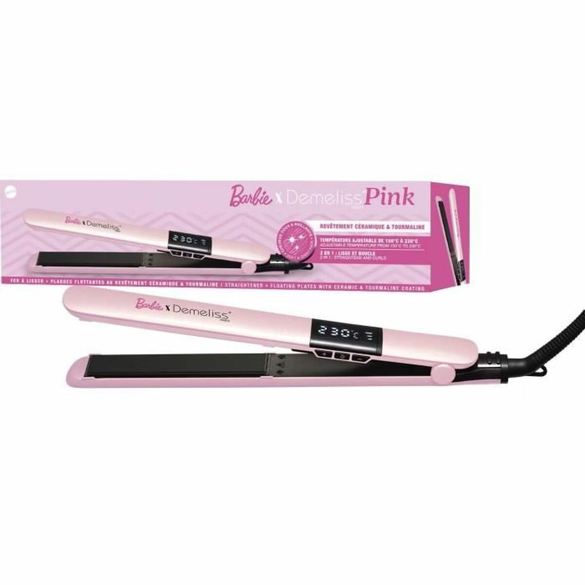 Hair Straightener Demeliss Pink product packaging