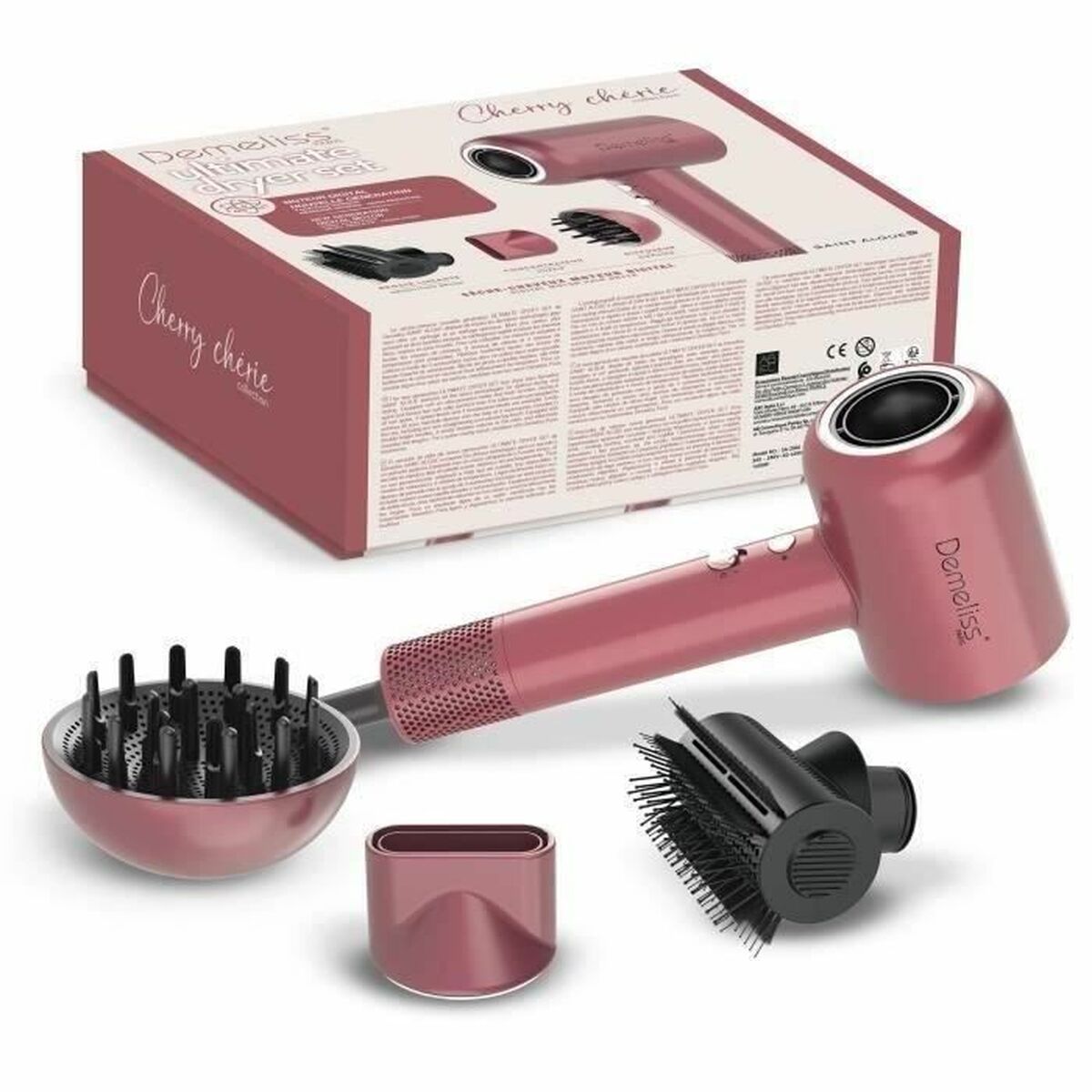 Hairdryer Demeliss product packaging