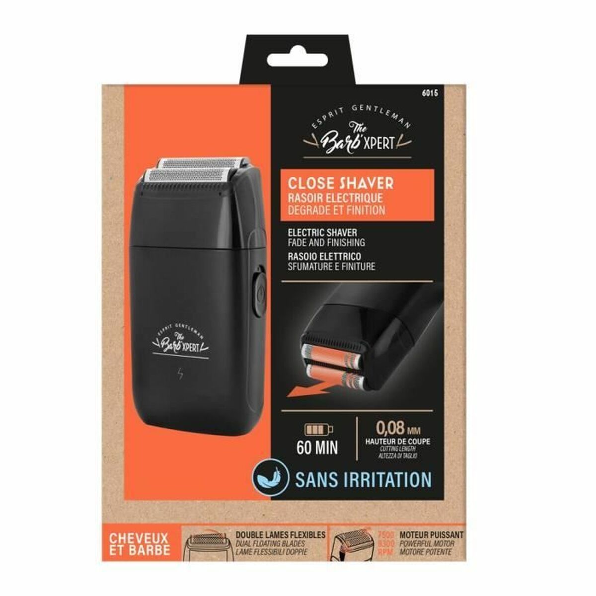 Electric shaver THE BARB' XPERT 6015 product packaging