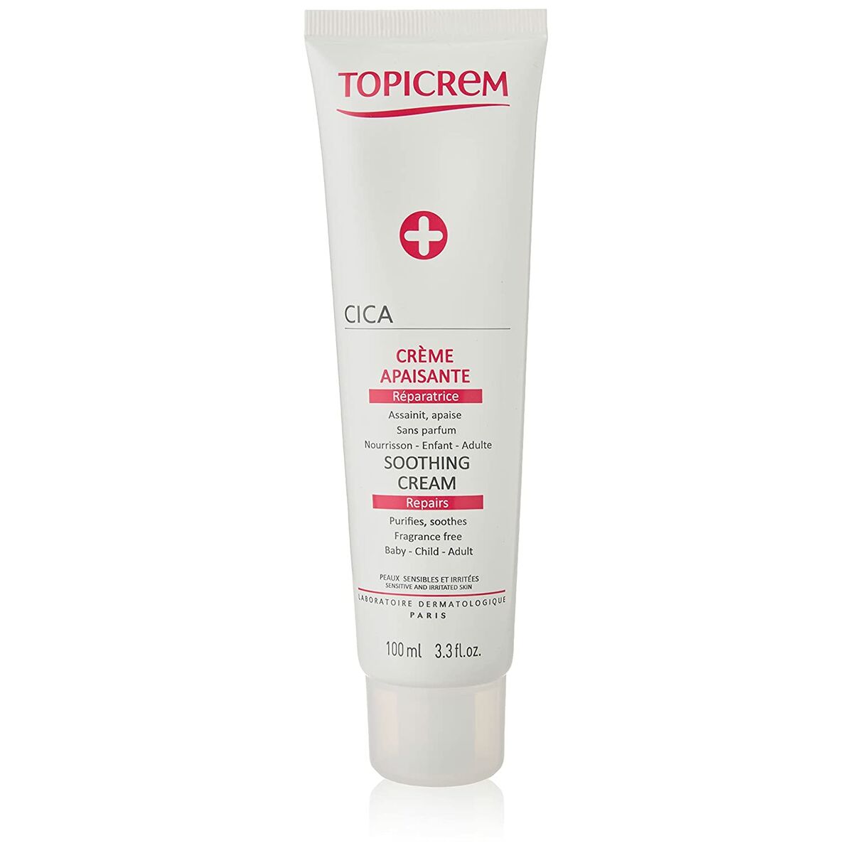 Body Cream Topicrem Cica 100 ml Soothing skincare packaging