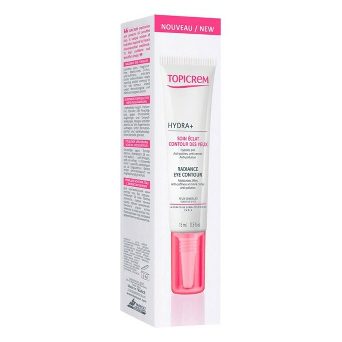 Eye Area Cream Topicrem 15 ml for Women skincare packaging