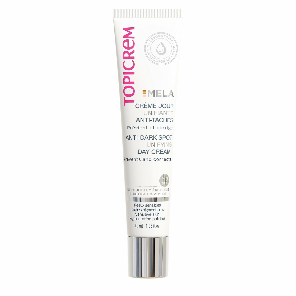 Day Cream Topicrem Mela Spf 50 Spf 50+ 40 ml skincare packaging