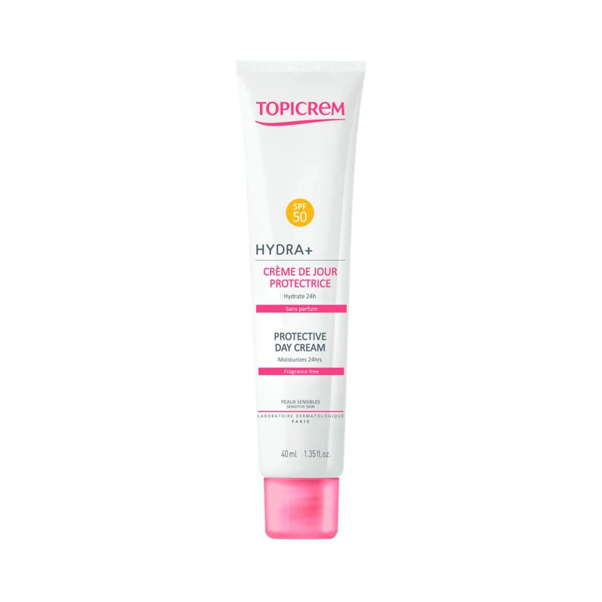 Day Cream Topicrem HYDRA+ Spf 50 Spf 50+ 40 ml skincare packaging