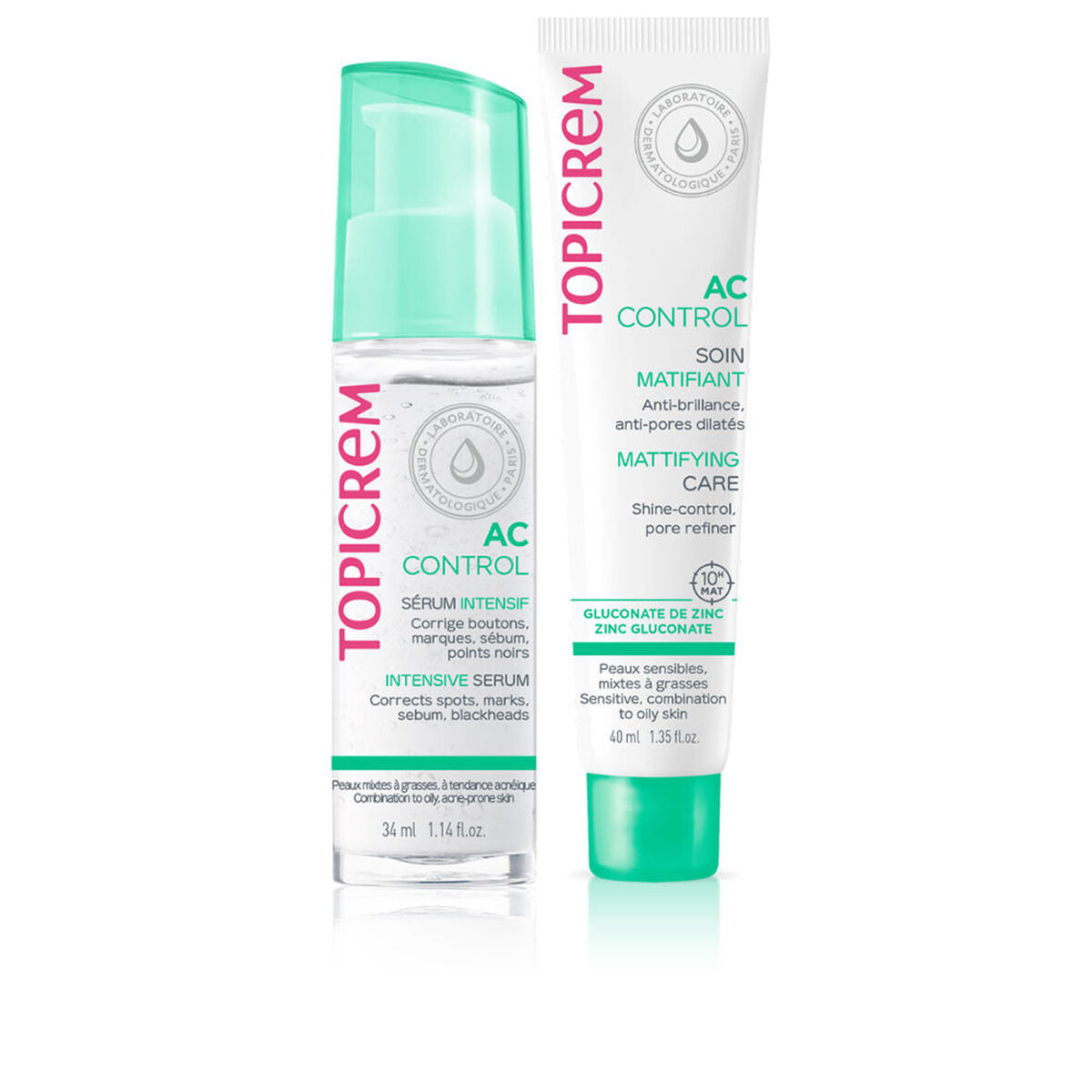 Make-Up Set Topicrem AC CONTROL 2 Pieces for Women product packaging