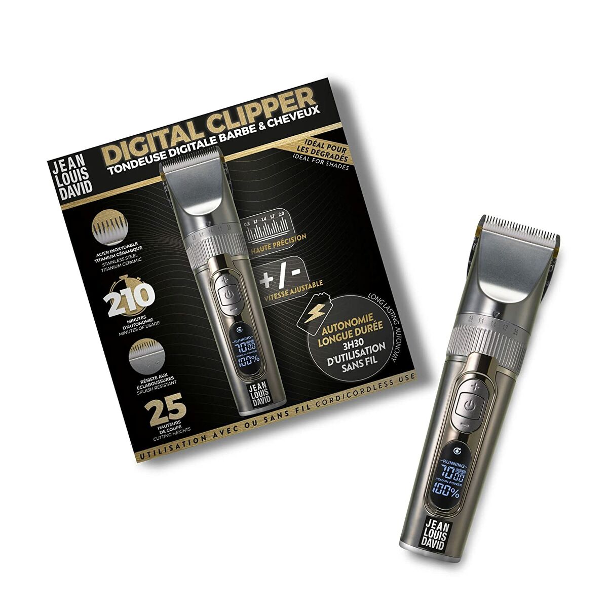 Hair clippers/Shaver Jean Louis David product packaging