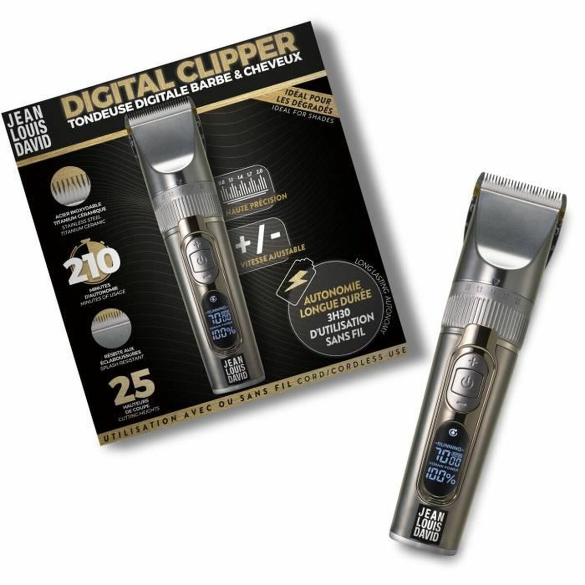 Hair clippers/Shaver Jean Louis David product packaging