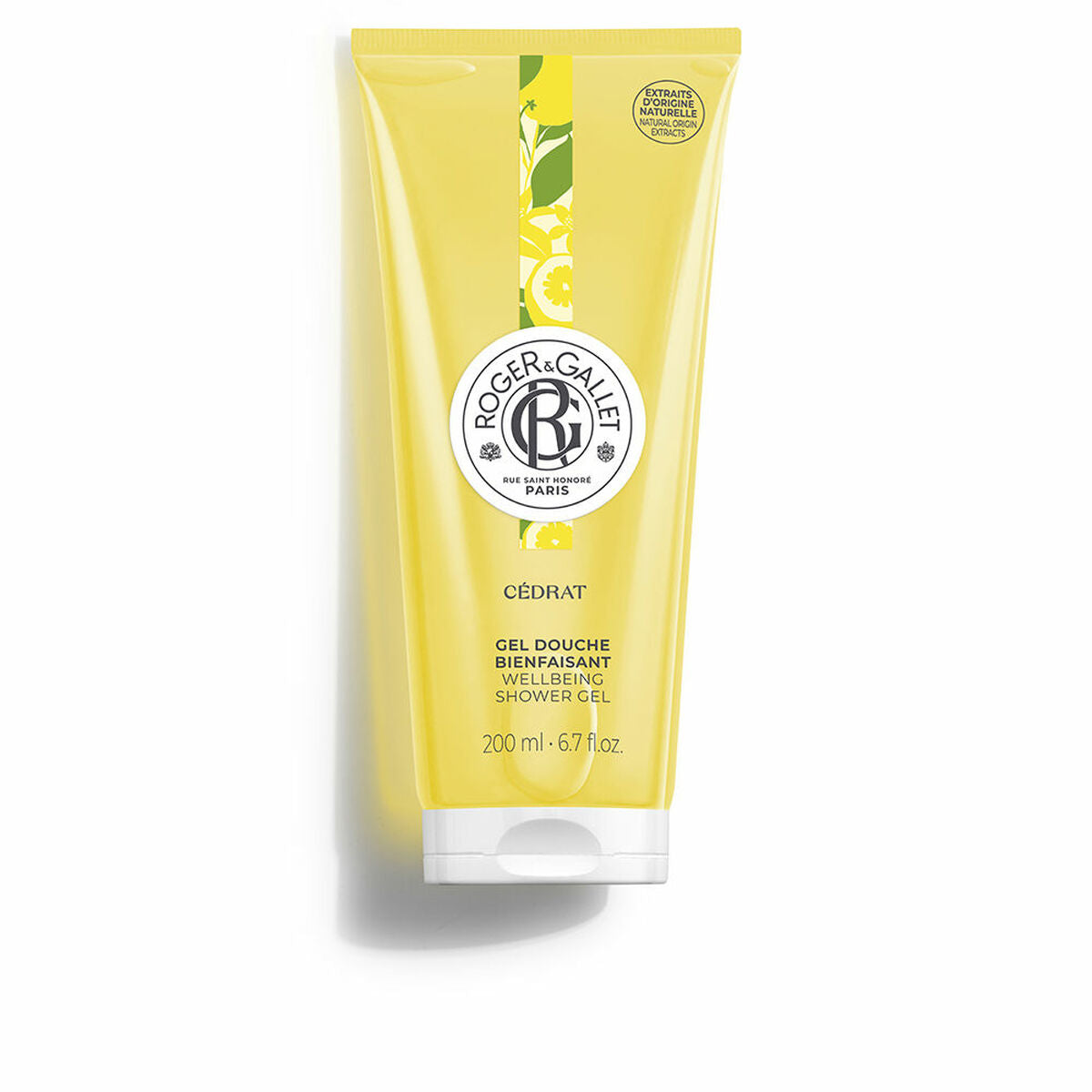 Bath Gel Roger & Gallet Cédrat 200 ml Energizing Citron for Women skincare packaging