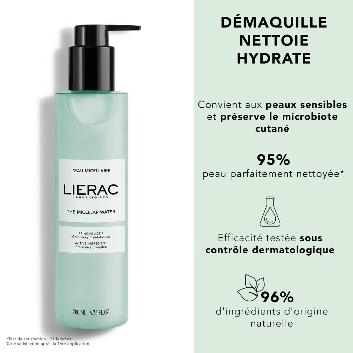 Facial Make Up Remover Lierac L'Eau Micellaire 50 ml product packaging
