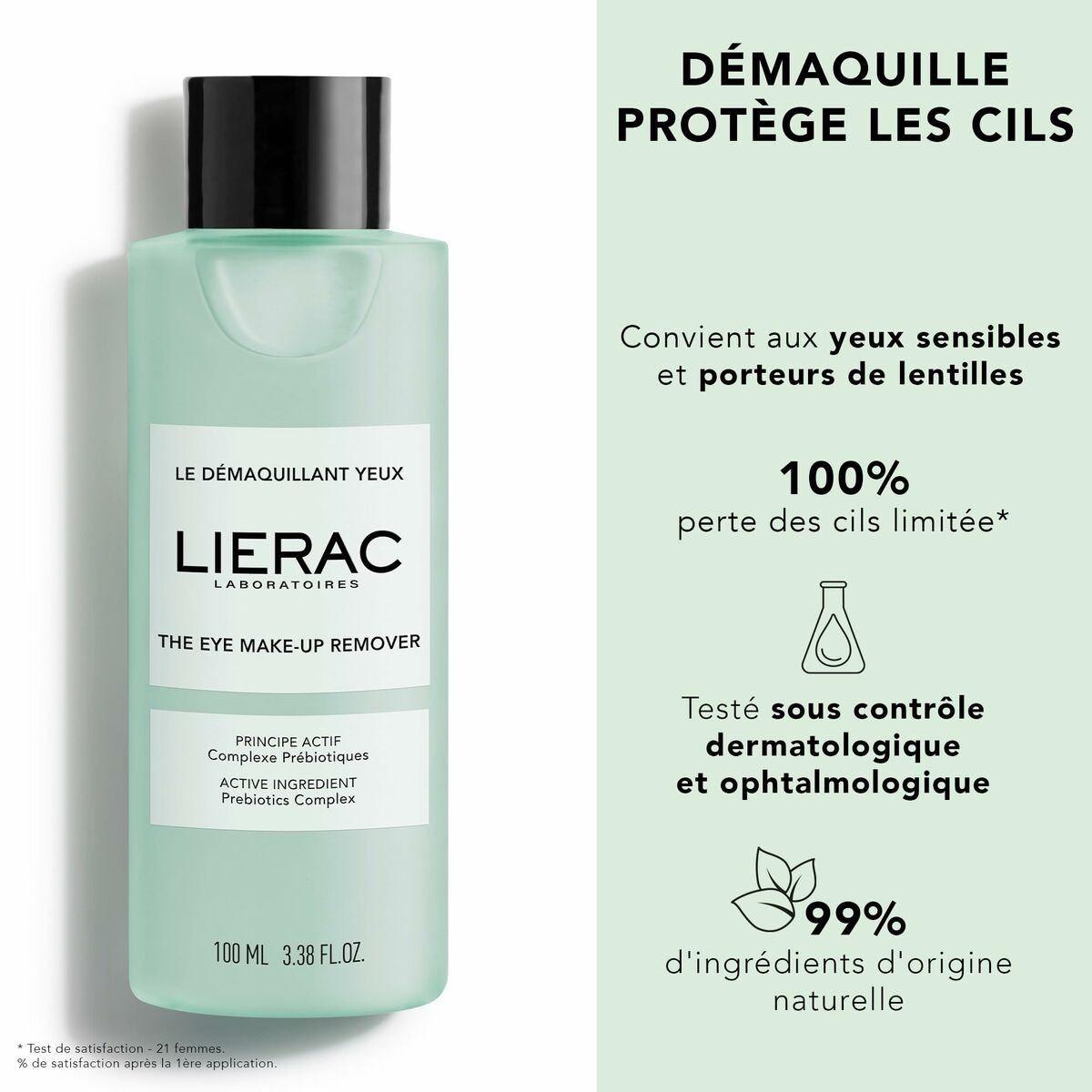 Eye Make Up Remover Lierac DÉMAQUILLANT 100 ml product packaging