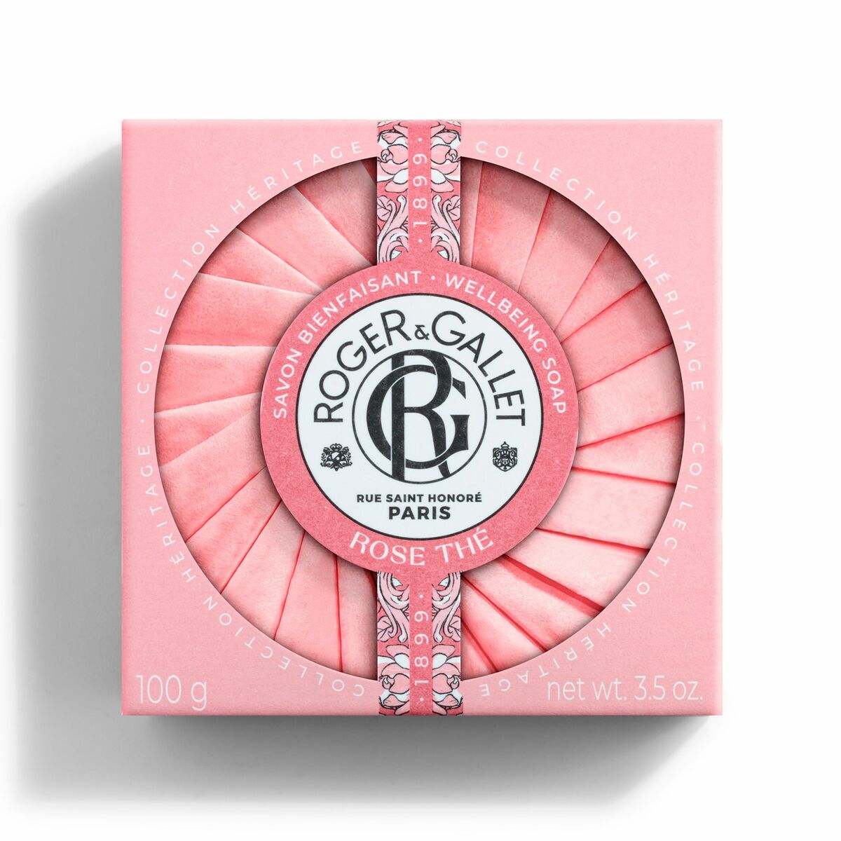 Soap Cake Roger & Gallet Rose Thé 100 g product packaging