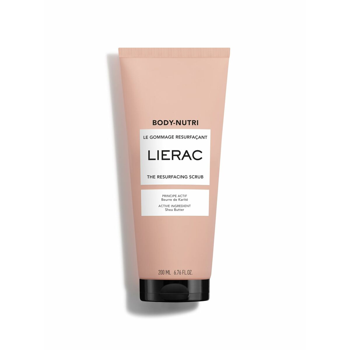 Body Exfoliator Lierac BODY-NUTRI 200 ml Regenerating product packaging