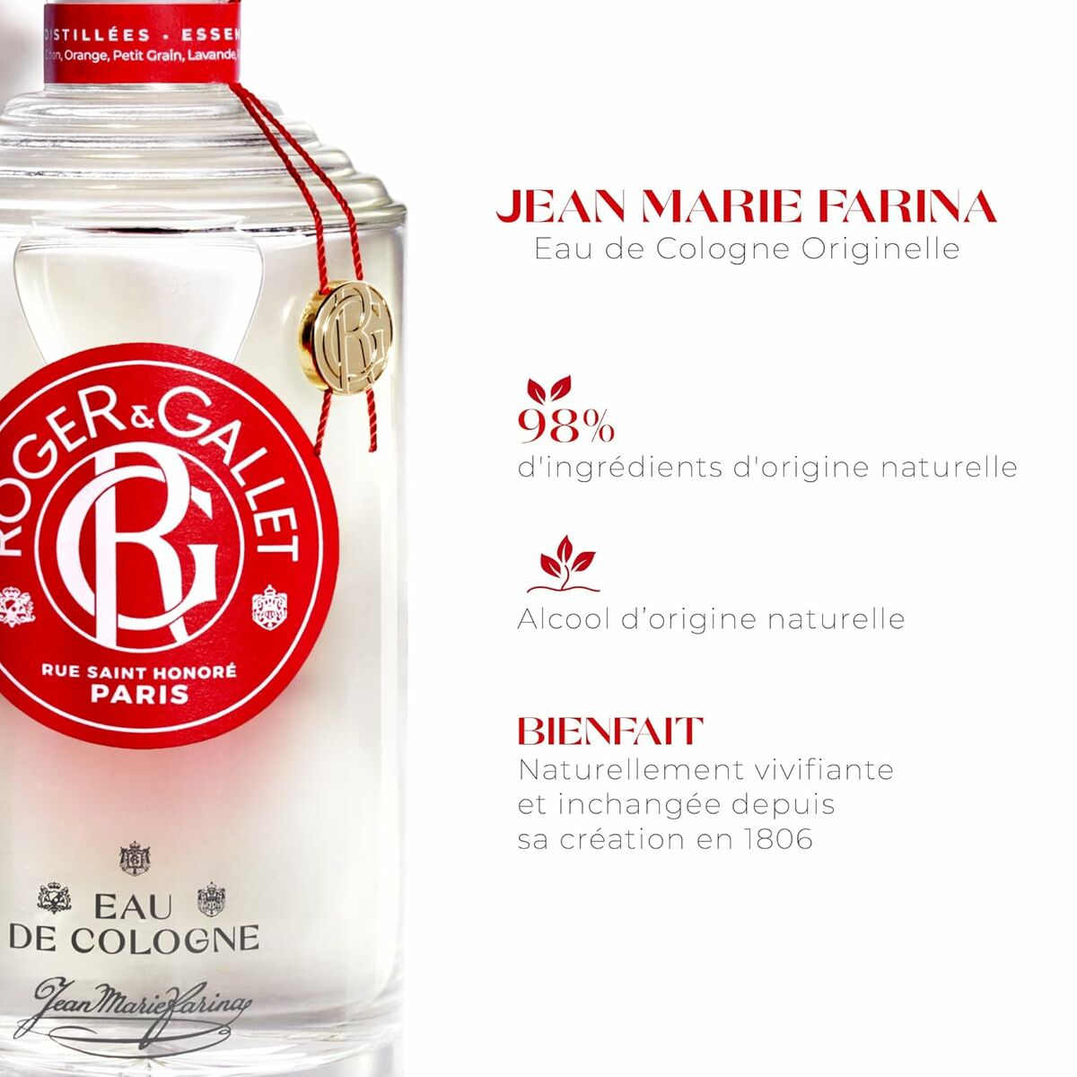 Unisex Perfume Roger & Gallet JEAN-MARIE FARINA Jean Marie Farina EDC 500 ml product packaging