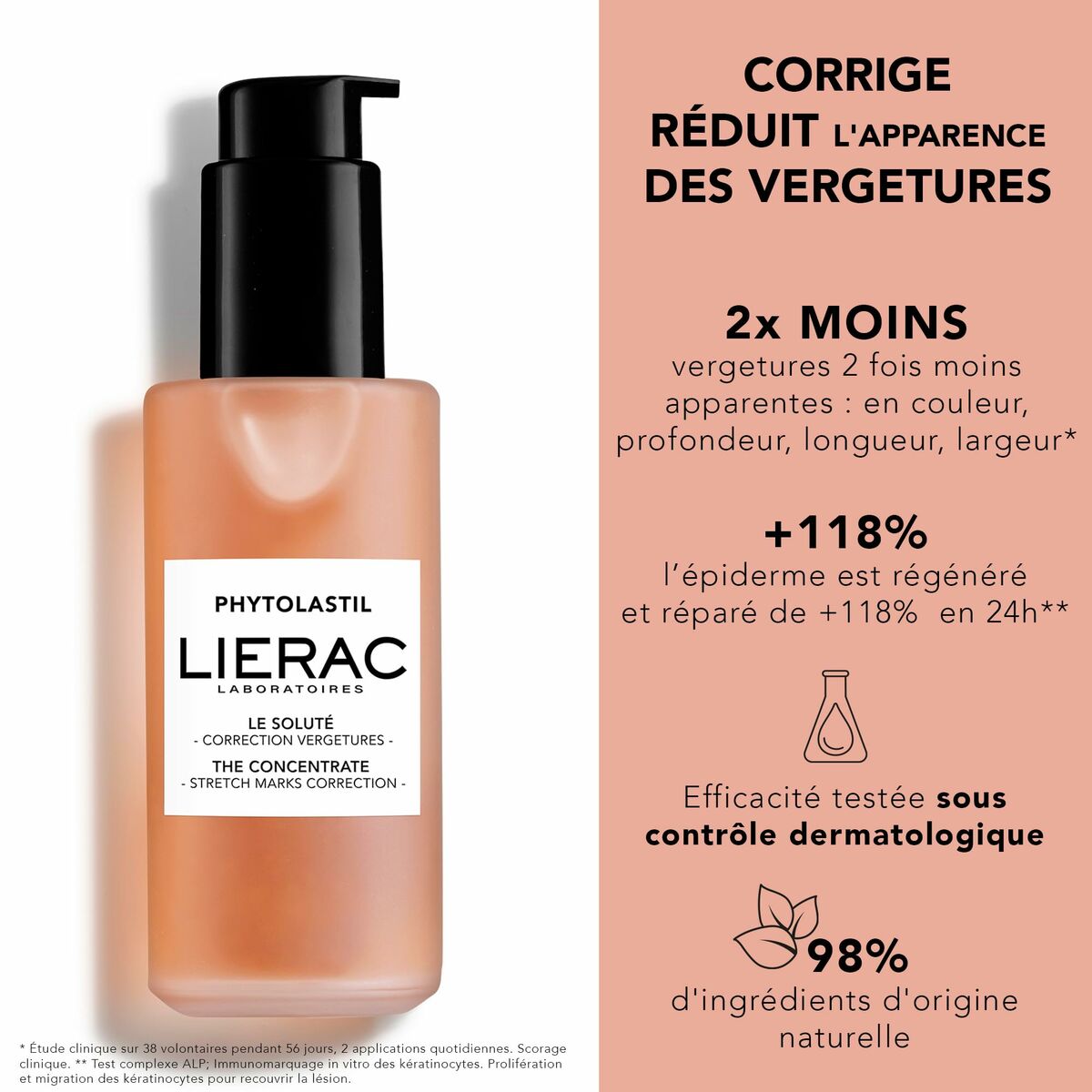 Body Serum Lierac PHYTOLASTIL 100 ml Anti-Stretch for Women serum bottle