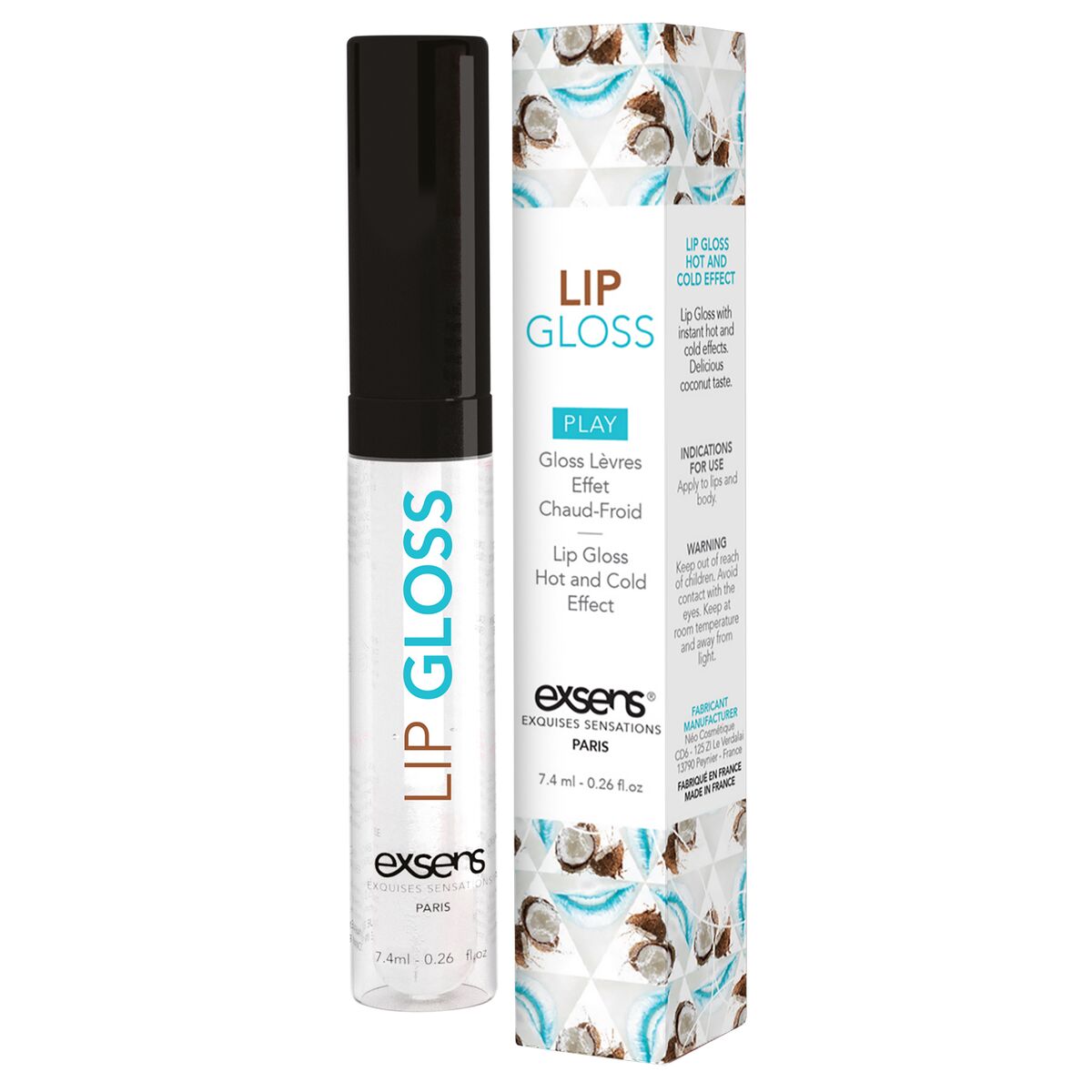 Lip-gloss Exsens product packaging