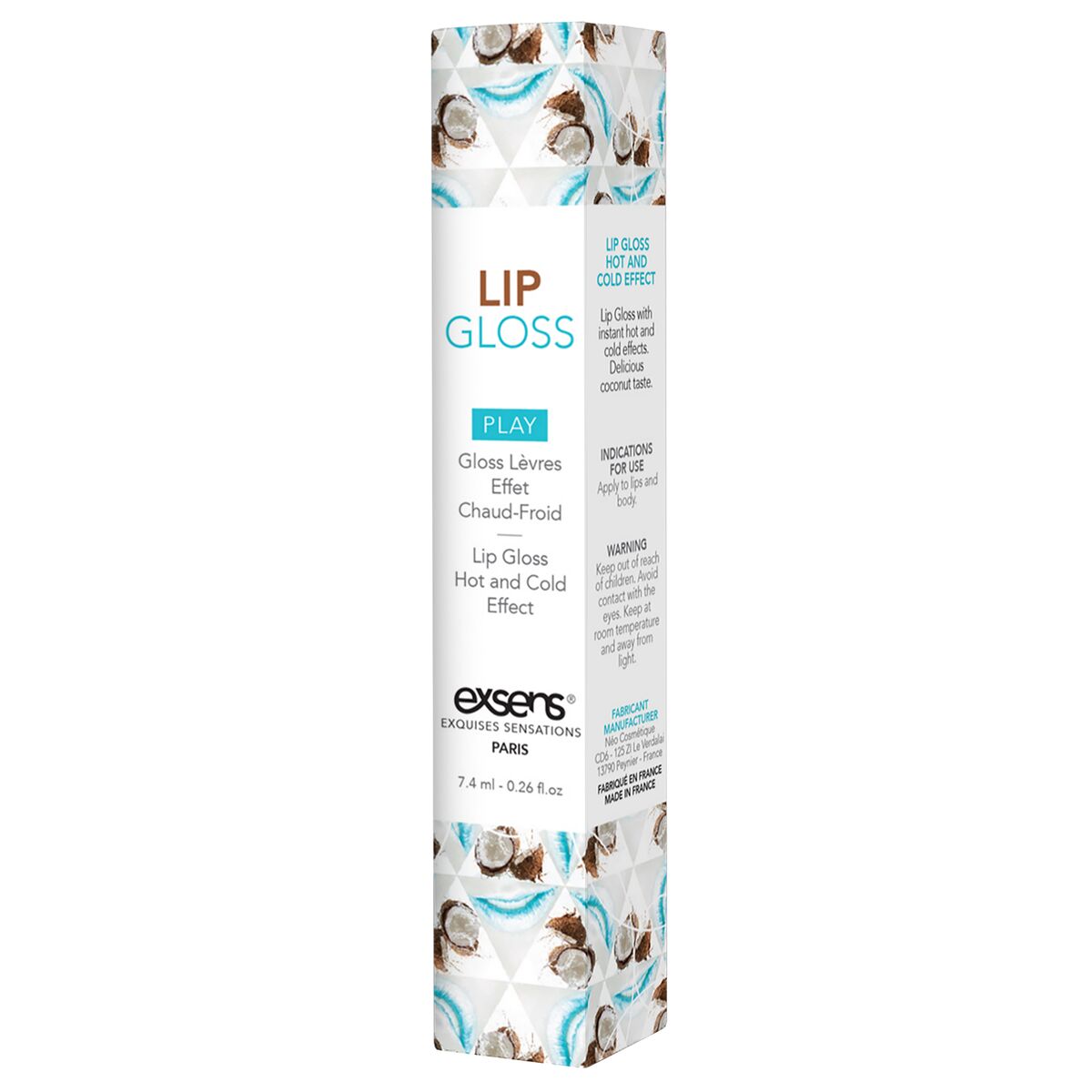 Lip-gloss Exsens product packaging