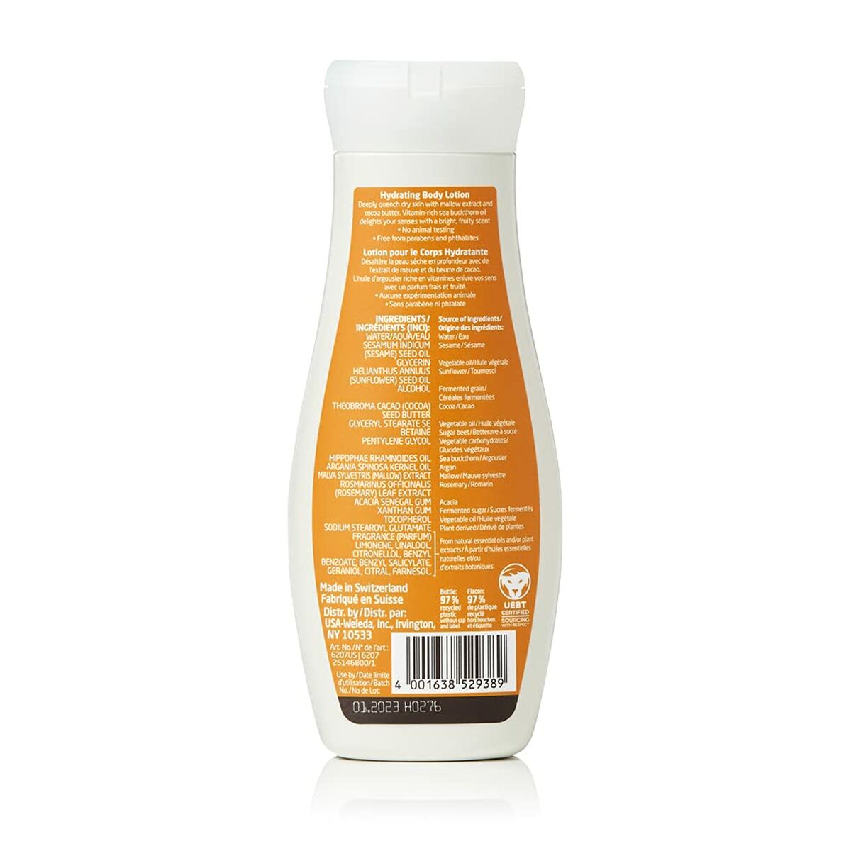 NutritiveBody Milk Weleda 090540X7 200 ml 75 ml Sea buckthorn product packaging