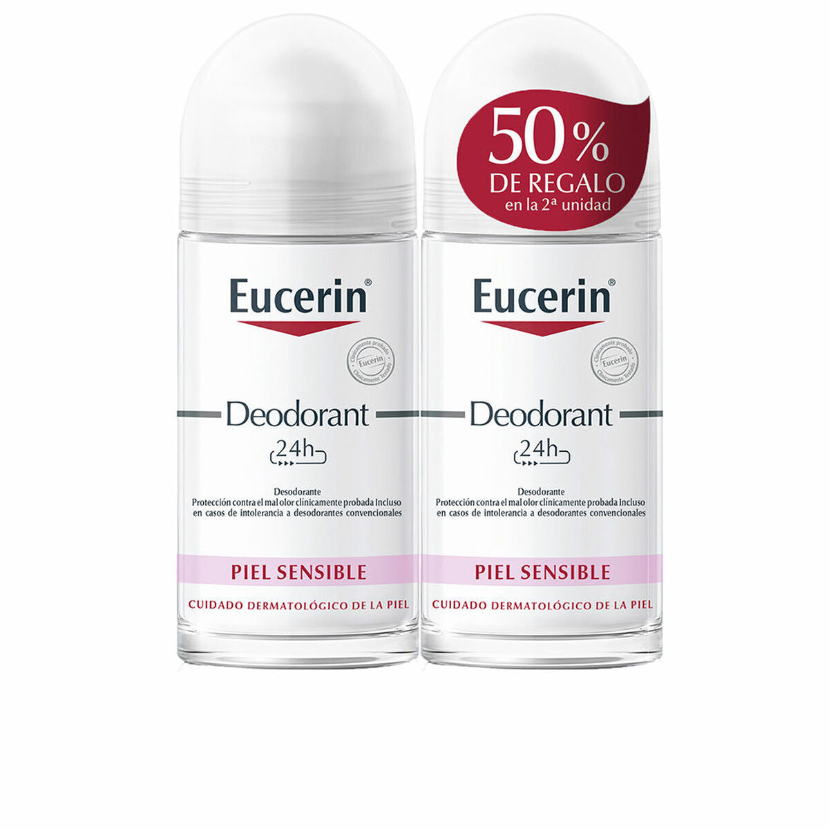 Roll-On Deodorant Eucerin Desodorante On Lote 50 ml 2 Units product packaging