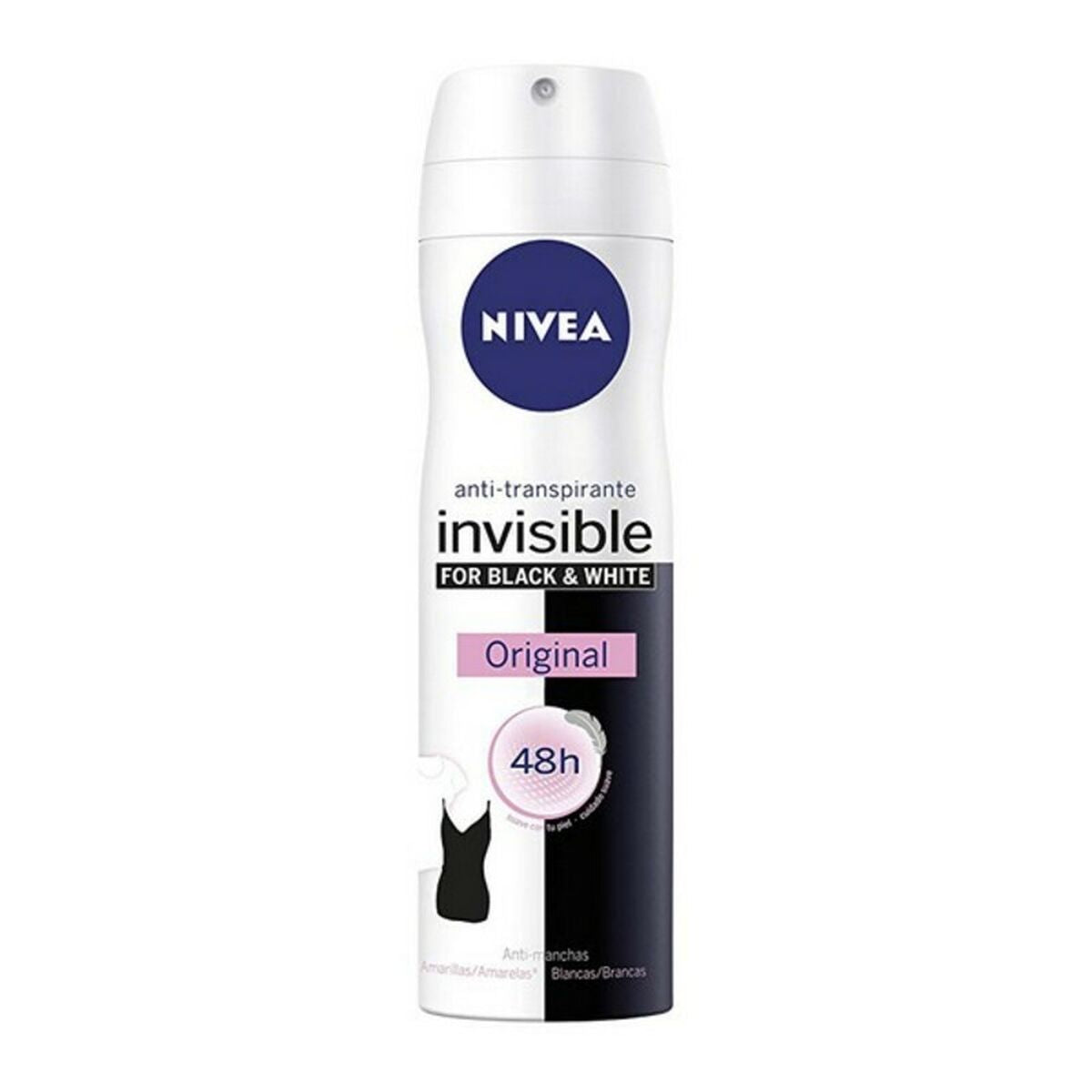 Spray Deodorant Nivea Black White Invisible 200 ml product packaging