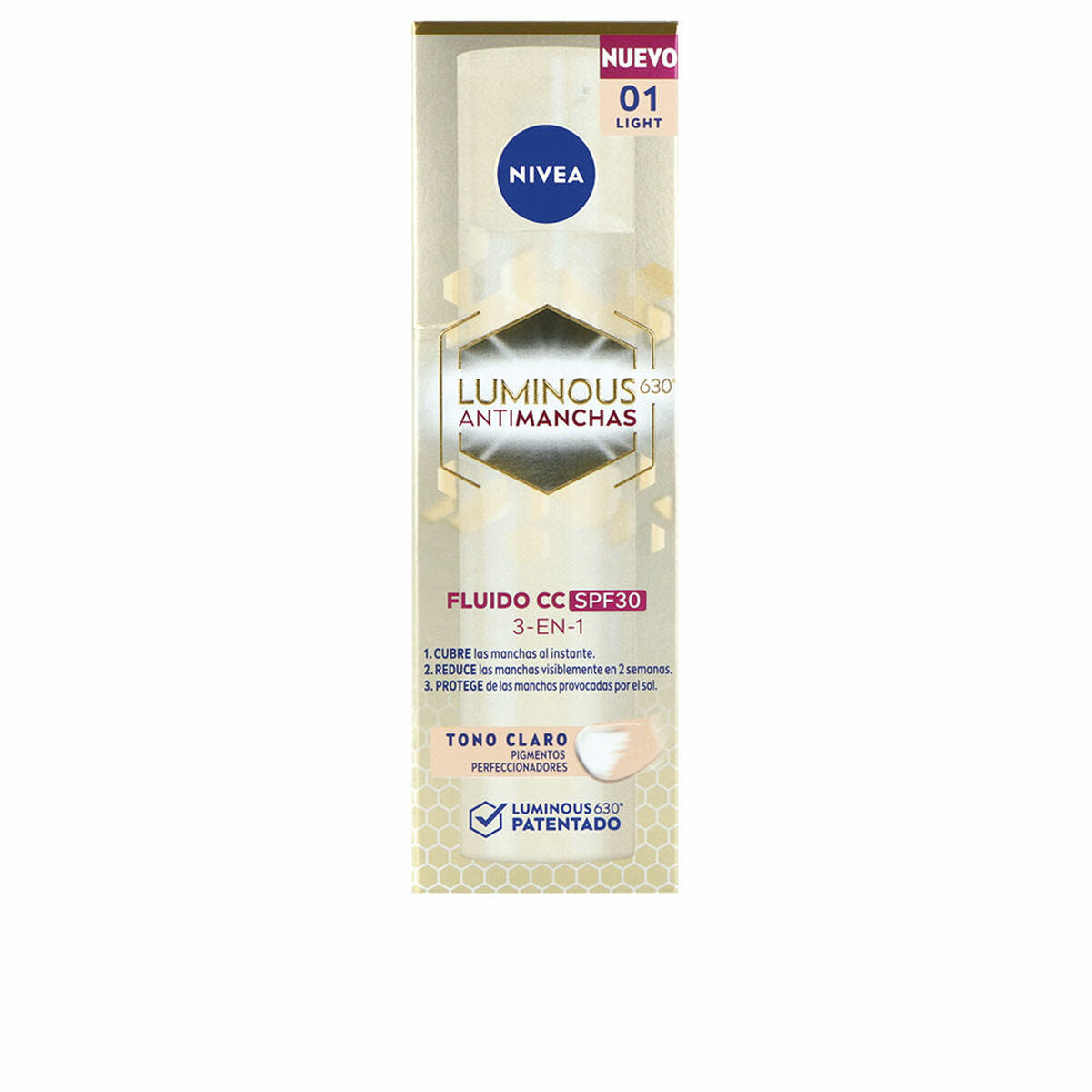 CC Cream Nivea LUMINOUS 630º Clear Spf 30 40 ml skincare packaging