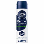 Spray Deodorant Nivea DERMA CONTROL SENSITIVE 250 ml for Men product packaging