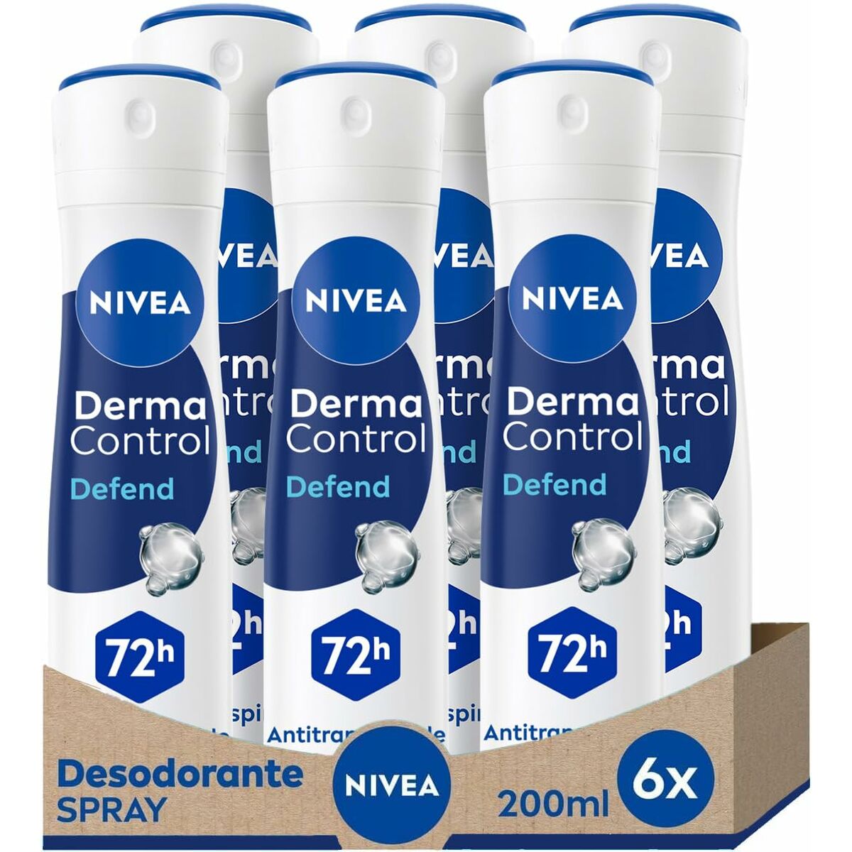 Spray Deodorant Nivea DERMA CONTROL 200 ml for Women product packaging