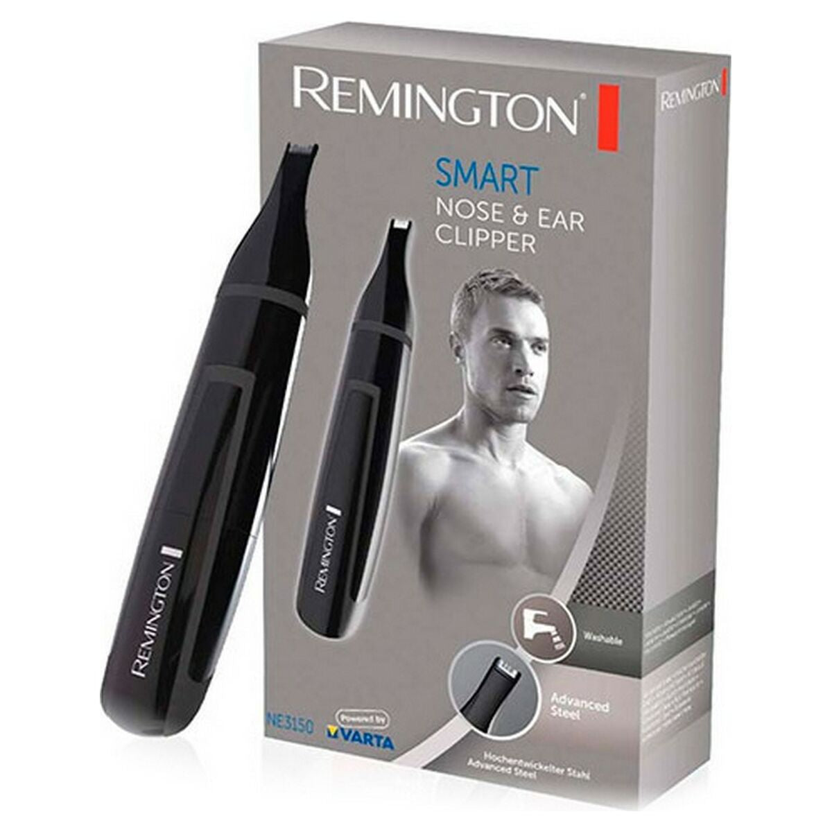 Nose and Ear Hair Trimmer Remington Black product packaging