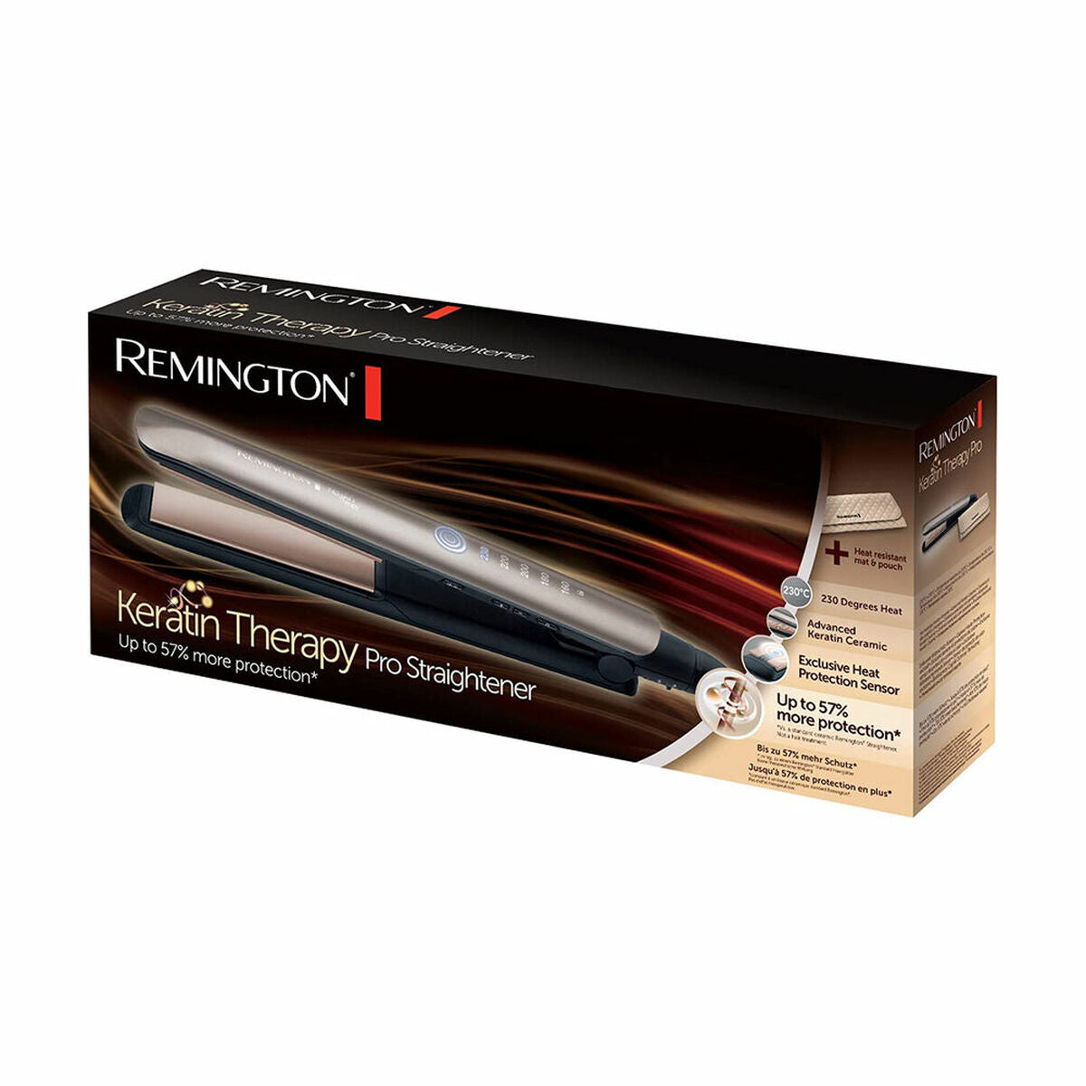 Hair Straightener Remington Keratin Therapy product packaging