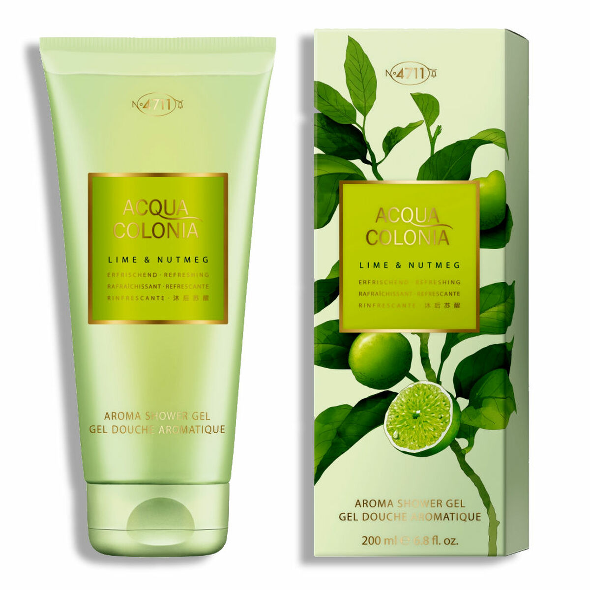 Shower Gel 4711 Lime & Nutmeg skincare packaging