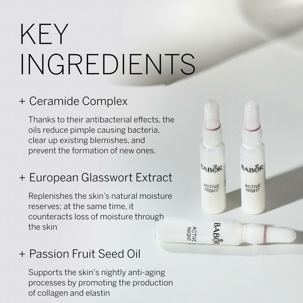 Anti-Wrinkle Serum Babor Active Night Ampoules for Women serum bottle