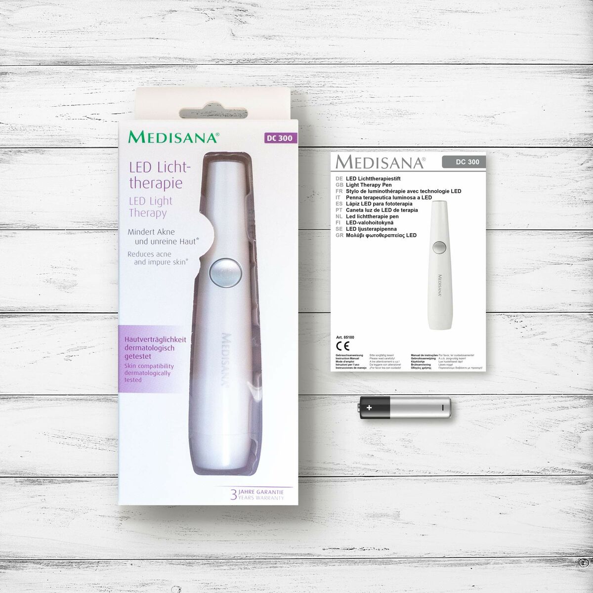 LED Phototherapy Pen Medisana DC 300 product packaging