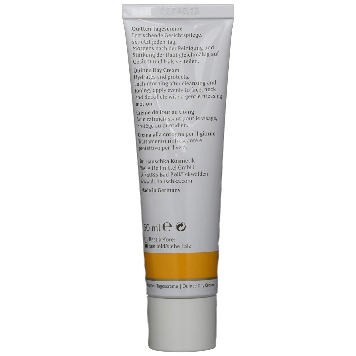 Day Cream Dr. Hauschka Quince Day Cream 30 ml for Women skincare packaging