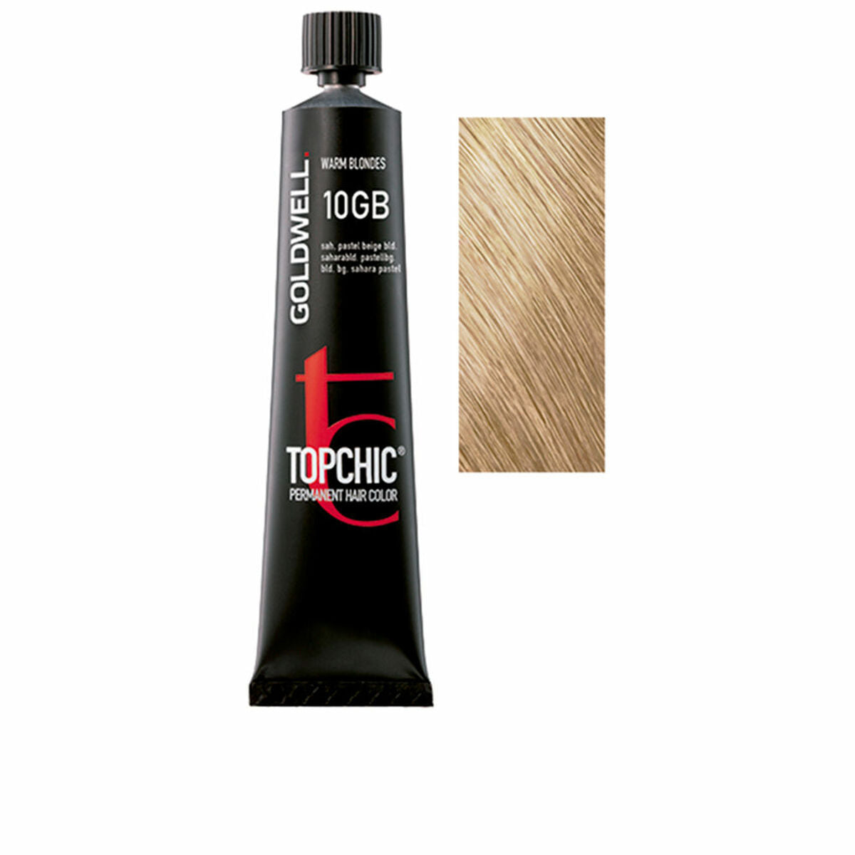 Permanent Dye Goldwell TOPCHIC Platinum Blonde Nº 10GB 60 ml for Women product packaging