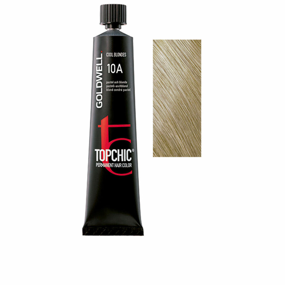 Permanent Dye Goldwell TOPCHIC Platinum Blonde Nº 10A 60 ml for Women product packaging