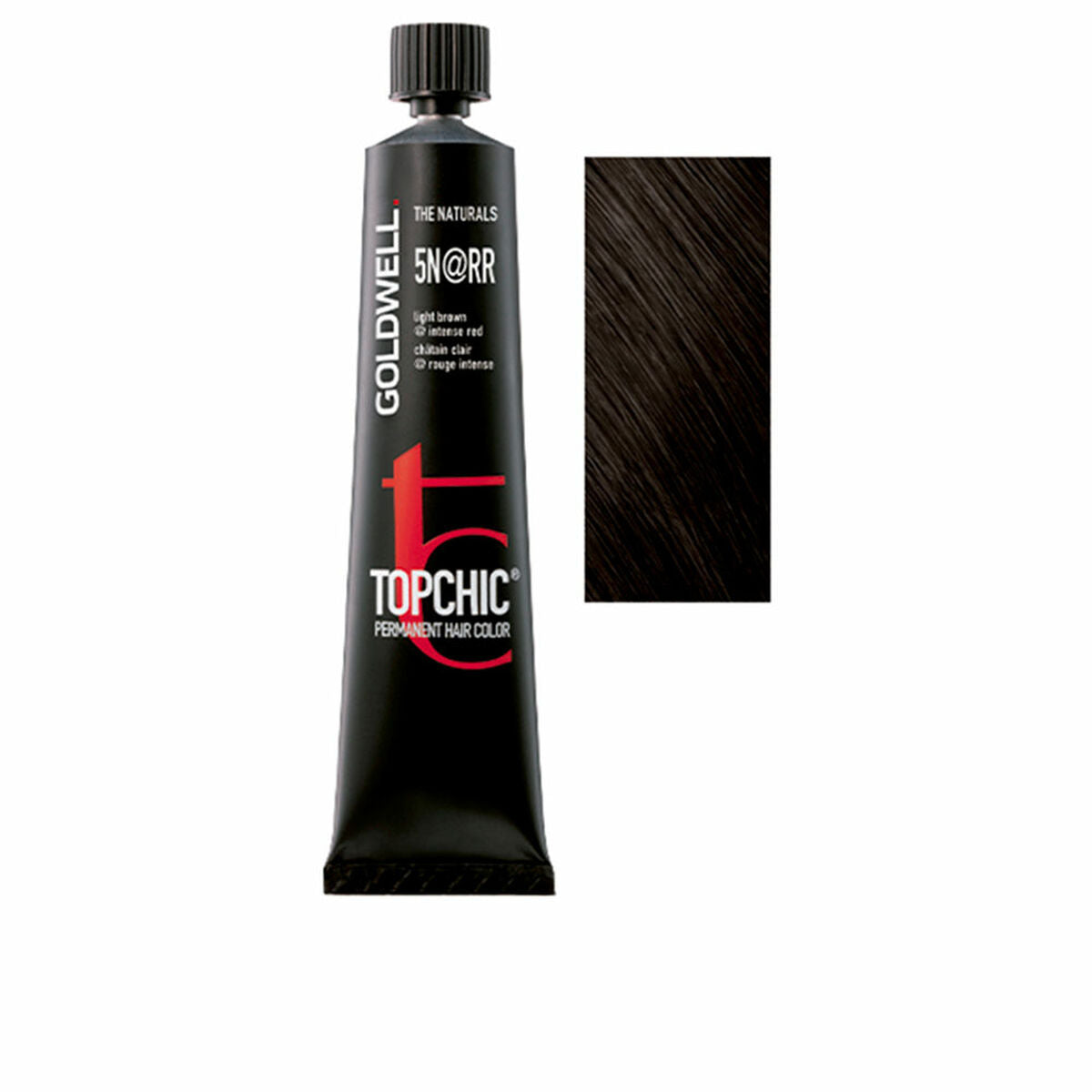 Permanent Dye Goldwell TOPCHIC Nº 5N@RR 60 ml product packaging