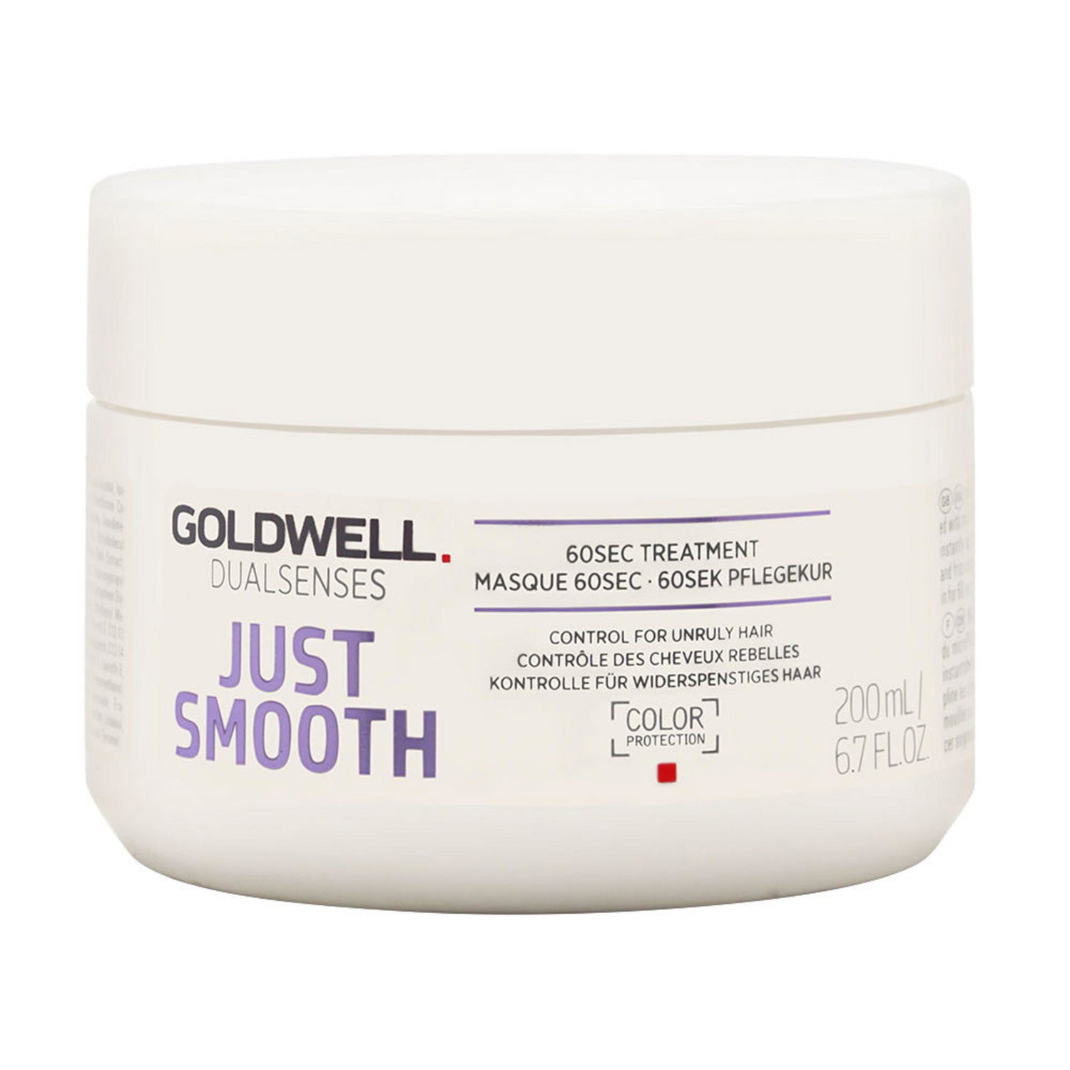 Goldwell, Just Smooth, Hair Treatment Cream Mask, 60 Sec Treatment, Weekly, 200 ml