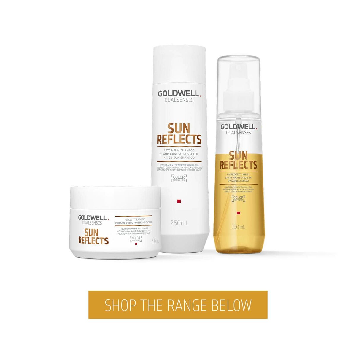 Sunscreen for Hair Goldwell SUN REFLECTS 150 ml product packaging