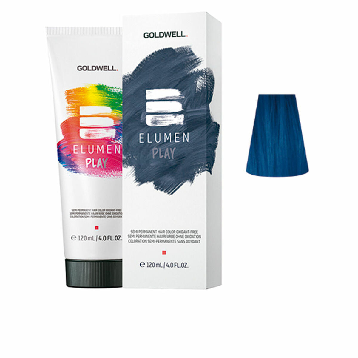 Semi-Permanent Tint Goldwell ELUMEN PLAY Blue 120 ml for Women product packaging
