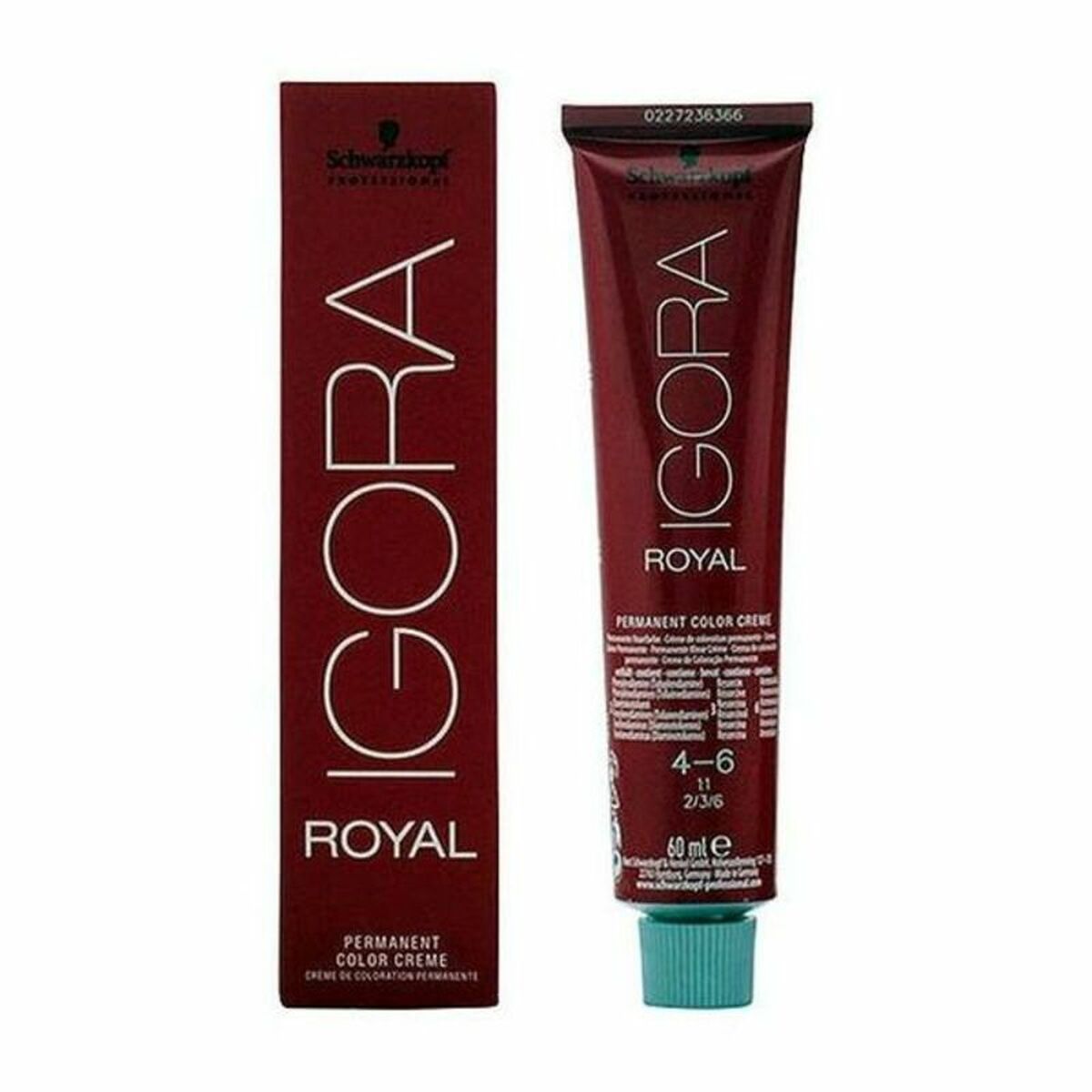 Permanent Dye Schwarzkopf Igora Royal Nº 4-6 60 ml for Women product packaging
