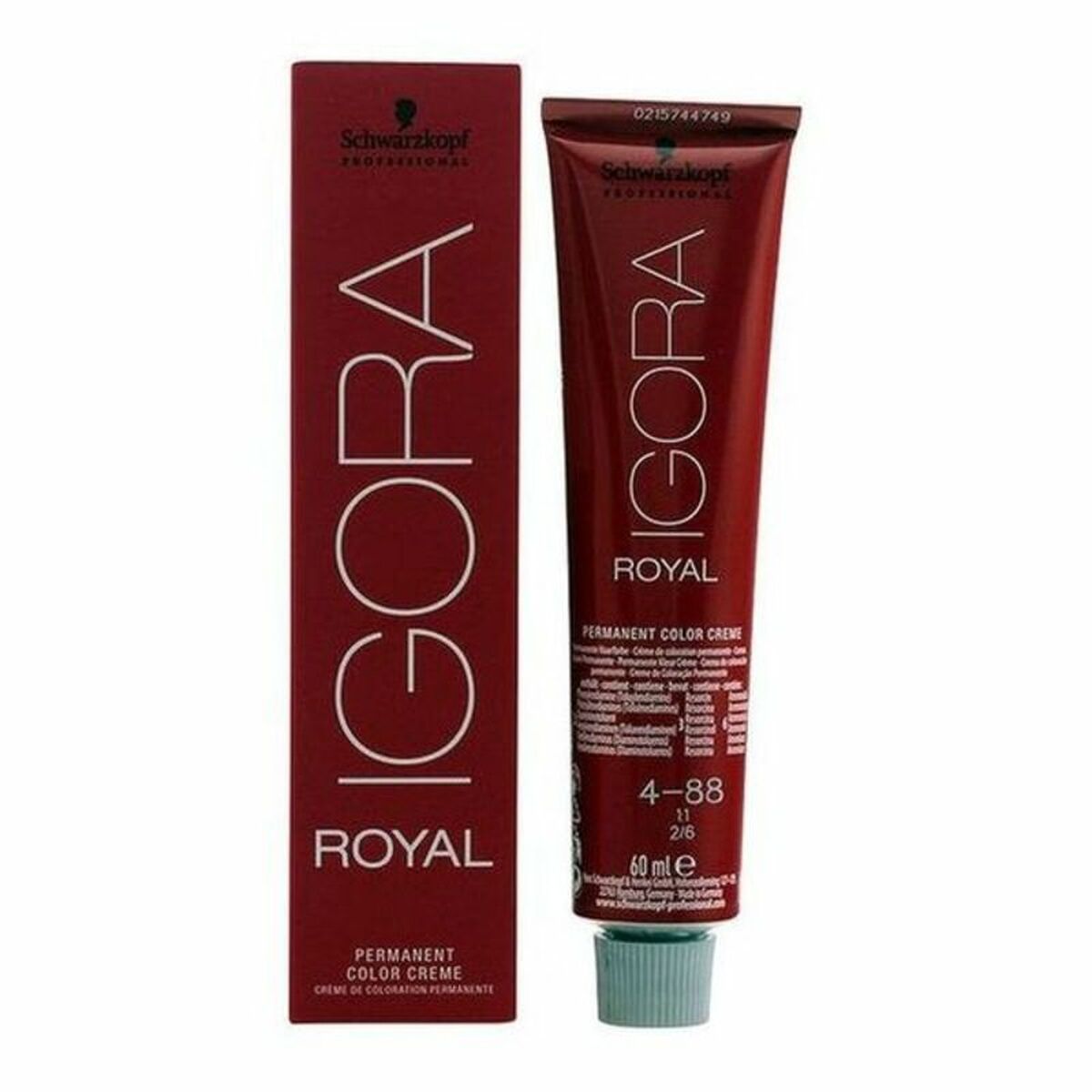 Permanent Dye Schwarzkopf 1023 Nº 4-88 60 ml for Women product packaging