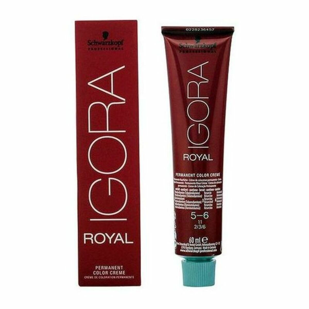 Permanent Dye Schwarzkopf Igora Royal Nº 5-6 60 ml for Women product packaging
