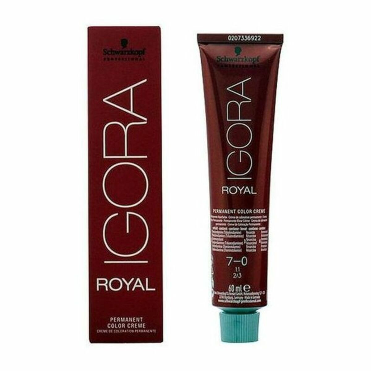 Permanent Dye Schwarzkopf Nº 7-0 60 ml product packaging